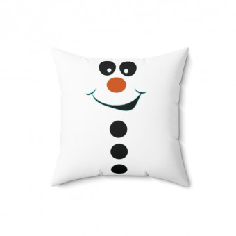 Spun Polyester Square Pillow Snowman