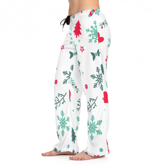 Women's Pajama Pants (AOP) Christmas elements 