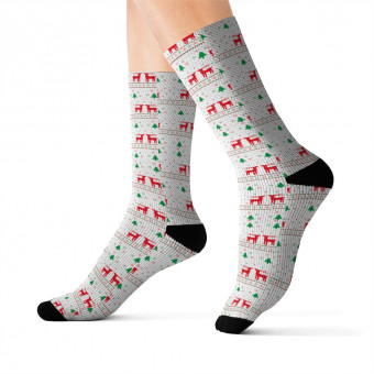 Sublimation Socks Christmas pattern