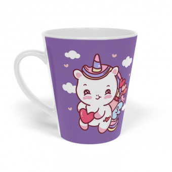 Latte Mug, 12oz Unicorn 