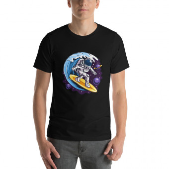 Short-Sleeve Unisex T-Shirt Spaceman surfing