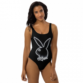 One-Piece Swimsuit bunny black